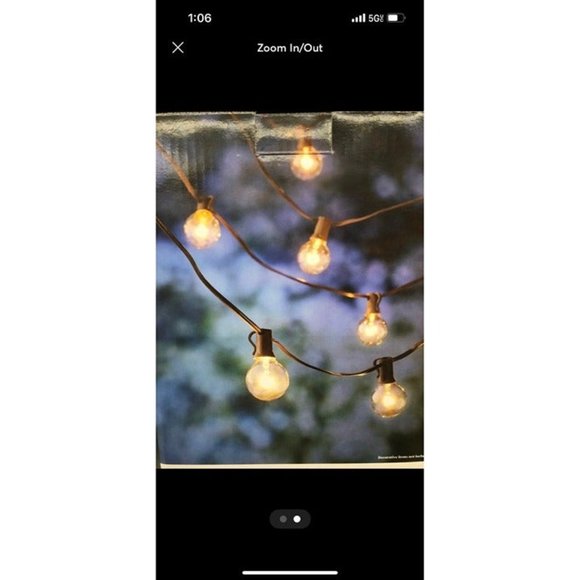 Outdoor String Lights 20 Feet Edison bulb 18.7 feet New Boxed Patio Event - Picture 2 of 2
